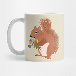 Squirrel with Flowers Mug